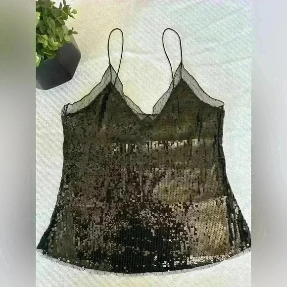 Intimately Free by Free People Sassy Sequin Tank Camisole Size Medium - Picture 1 of 8